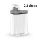 Dispenser Organizador de Lavanderia 2,3L Cinza