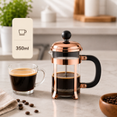 Cafeteira Prensa Francesa Paris em Vidro e Inox - Rose Gold