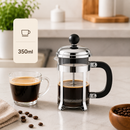 Cafeteira Prensa Francesa Paris em Vidro e Inox - Prata