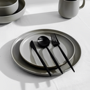 Jogo de Talheres Inox Minimalista Milão Preto