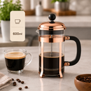 Cafeteira Prensa Francesa Paris em Vidro e Inox - Rose Gold