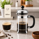 Cafeteira Prensa Francesa Paris em Vidro e Inox - Prata
