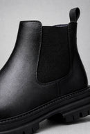 Bota Chelsea Masculina Tratorada em Couro com Plataforma