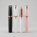 Conjunto de canetas depiladoras faciais nas cores preta, branca e rosa com acabamento premium.