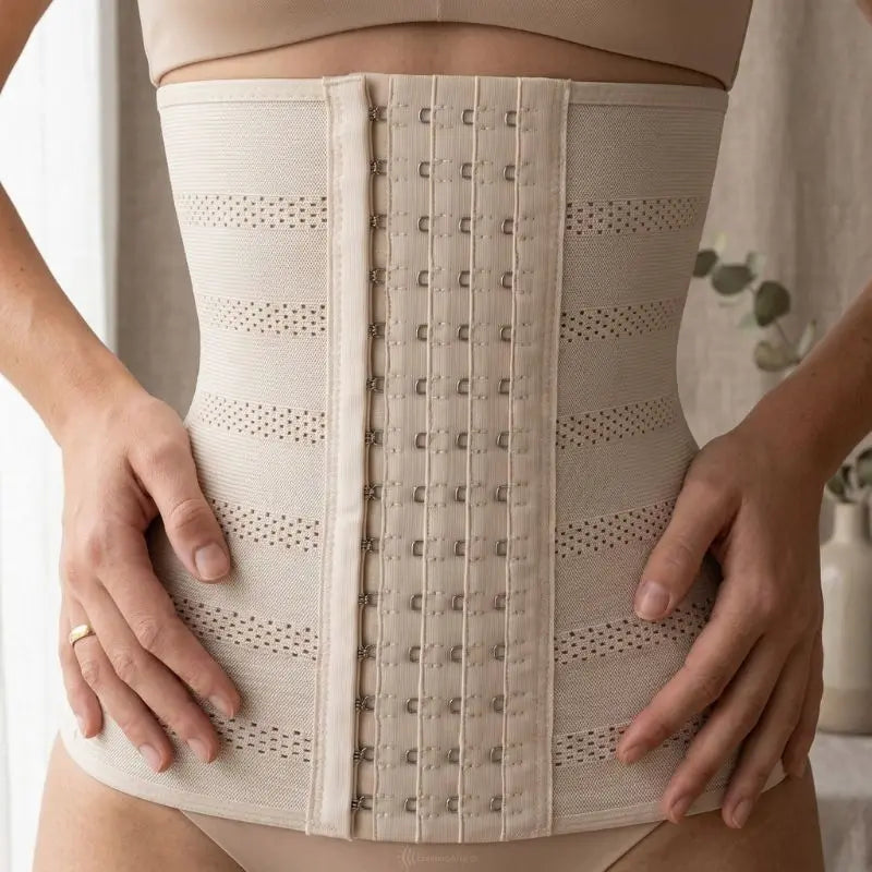 Cinta modeladora feminina compressão abdominal modela cintura e barriga shapewear