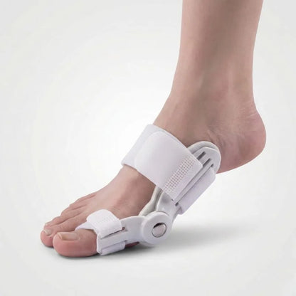 Alinhador de joanete com sistema de velcro regulável e encaixe confortável