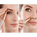 Aparador facial feminino portátil em uso no rosto
