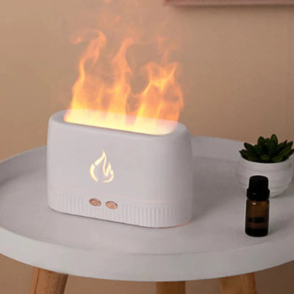 Difusor aromatizador com luz LED estilo chama