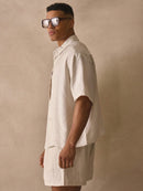 Camisa de Linho Manga Curta   Mykonos