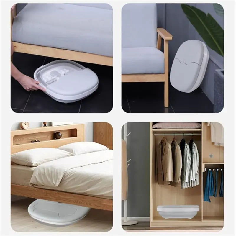 Massageador elétrico para pés com luz vermelha terapêutica