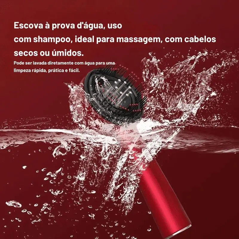 Massageador elétrico para fortalecimento do couro cabeludo