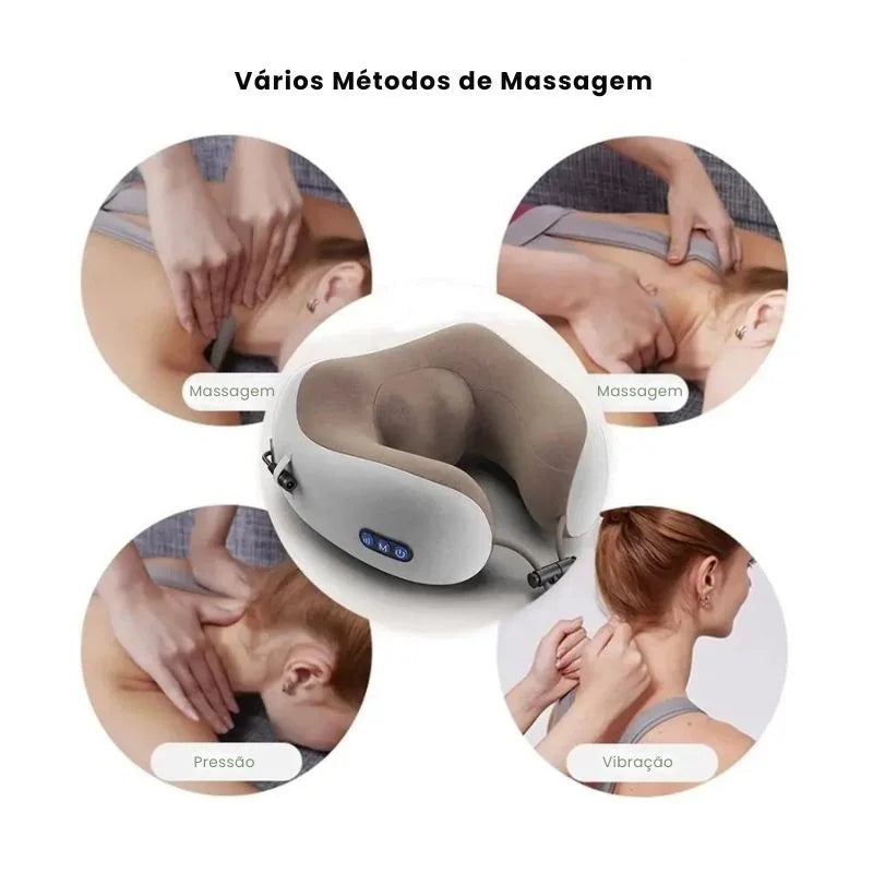 Massageador de pescoço elétrico ideal para aliviar dores e tensão no dia a dia