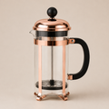 Cafeteira Prensa Francesa Paris em Vidro e Inox - Rose Gold