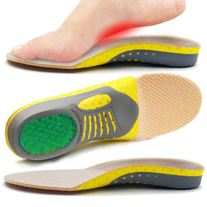 Palmilha ortopédica gel para esporão proporcionando conforto e suporte para caminhada