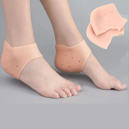 Protetor de calcanhar silicone para hidratar pés ressecados e prevenir rachaduras
