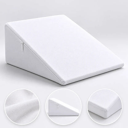Material e composição do Travesseiro Anti Refluxo ConfortoVita — espuma firme antiácaro