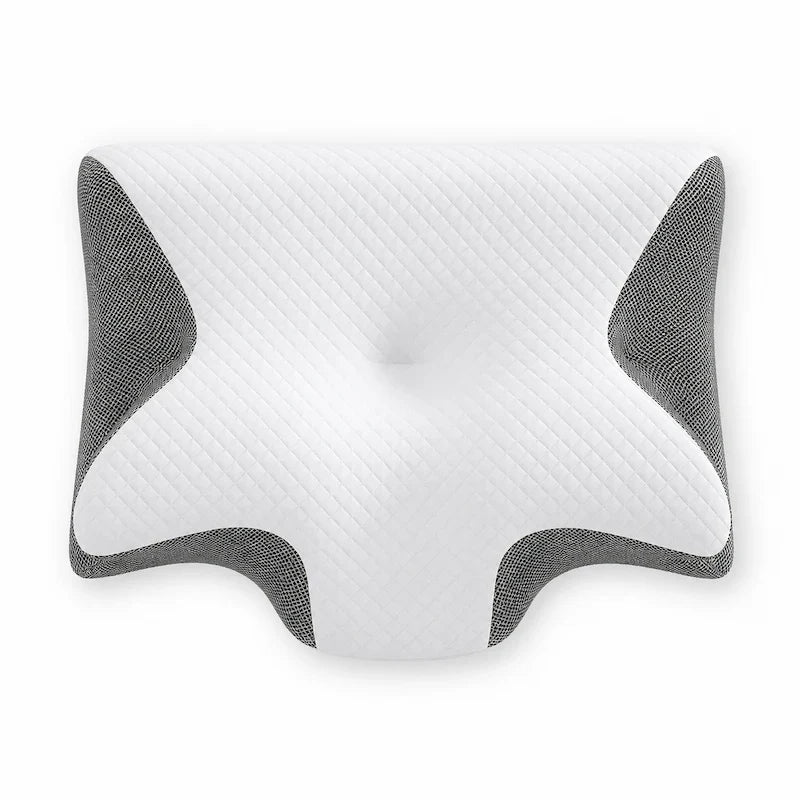 Travesseiro ortopédico em memory foam ConfortoVita™ – apoio para pescoço e ombros