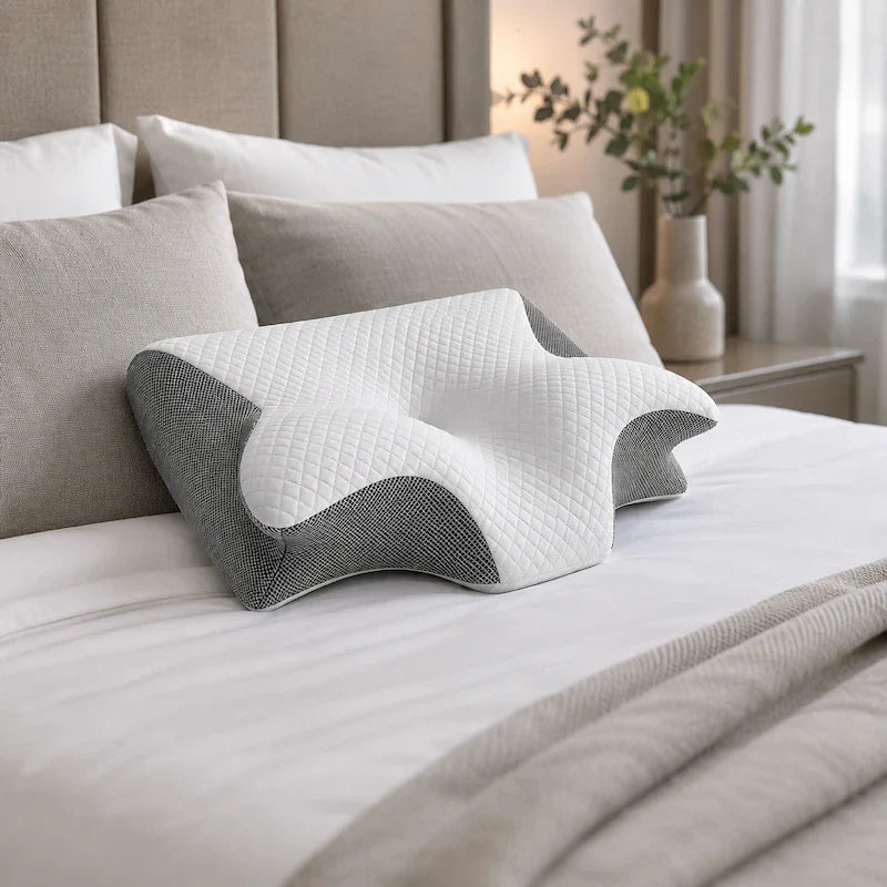 Travesseiro ortopédico ConfortoVita™ em memory foam de alta densidade – conforto e suporte cervical