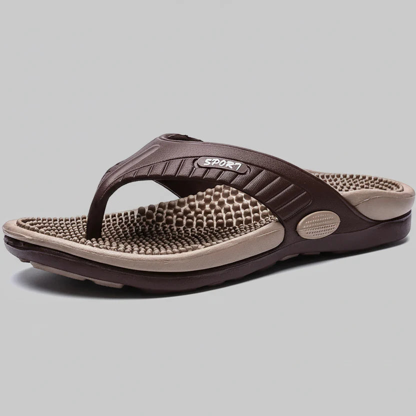 Chinelo de conforto com função massageadora para os pés
