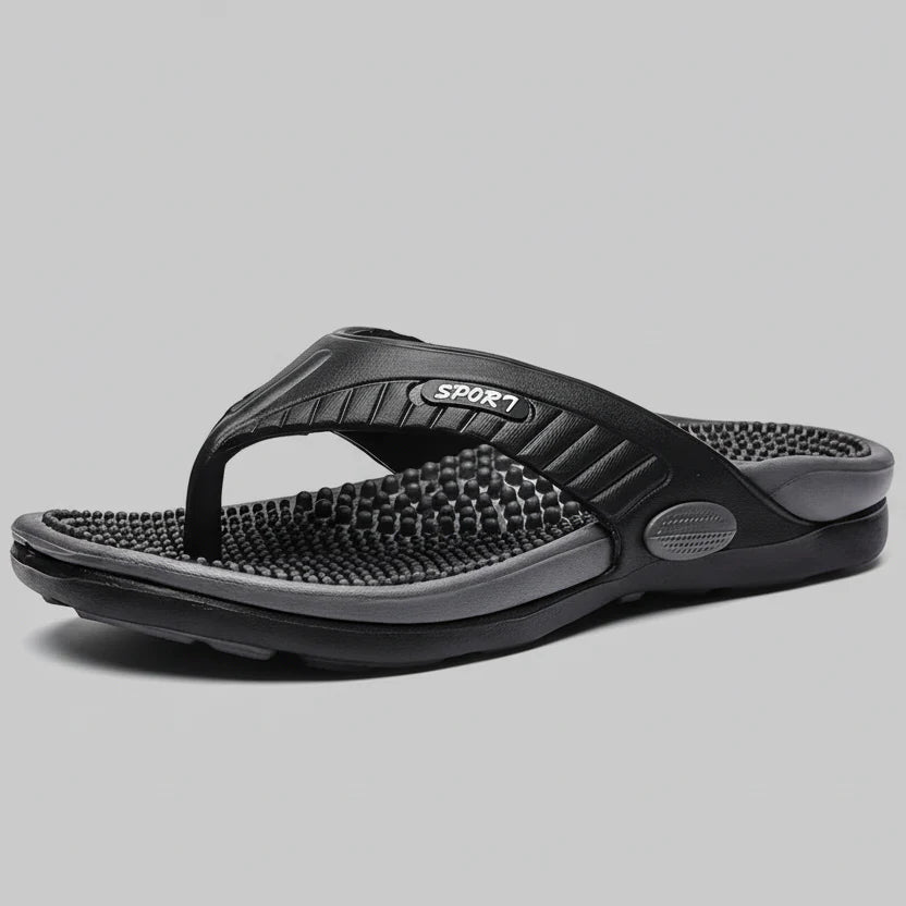 Chinelo massageador para momentos de relaxamento em casa