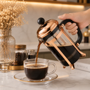 Cafeteira Prensa Francesa Paris em Vidro e Inox - Rose Gold