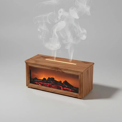 Difusor de aromas luxo com efeito chama para conforto e decoração