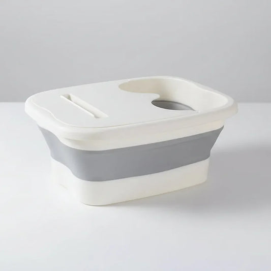 Escalda-pés portátil com design prático para uso doméstico