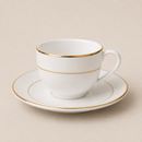 Xícaras de Café Elegance com Fio Dourado