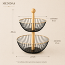 Fruteira Balli 2 Andares em Metal e Madeira