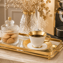 Xícaras de Café Ravena com Interior Dourado 90ml