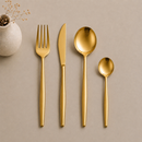 Jogo de Talheres Inox Minimalista Milão Dourado