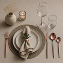 Jogo de Talheres Inox Minimalista Milão Rose