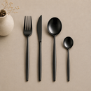 Jogo de Talheres Inox Minimalista Milão Preto