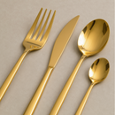 Jogo de Talheres Inox Minimalista Milão Dourado