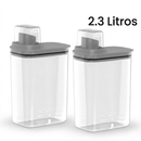 Dispenser Organizador de Lavanderia 2,3L Cinza
