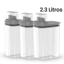 Dispenser Organizador de Lavanderia 2,3L Cinza