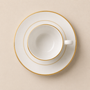 Xícaras de Café Elegance com Fio Dourado