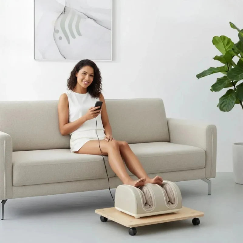 Aparelho de massagem elétrica para pés para conforto e autocuidado