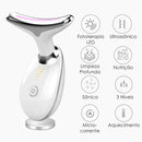 Massageador Rejuvenescedor com LED para Rosto e Pescoço