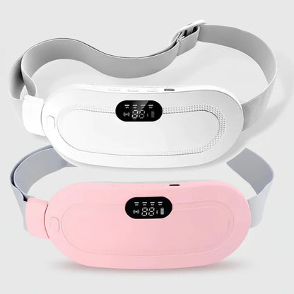 Cinta massageadora elétrica com aquecimento para conforto abdominal feminino