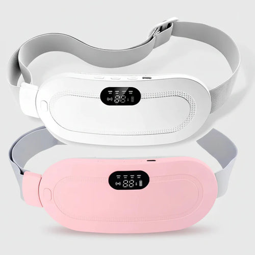 Cinta massageadora elétrica com aquecimento para conforto abdominal feminino