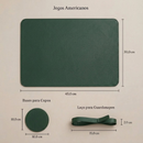 Jogo Americano Contemporâneo Retangular Verde