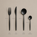 Jogo de Talheres Inox Minimalista Milão Preto