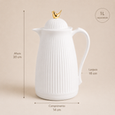 Garrafa Térmica de Café Veneza 1L - Branco