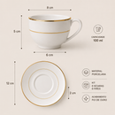 Xícaras de Café Elegance com Fio Dourado